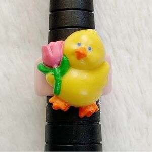 Vintage Russ Chick Ring Plastic Easter Novelty Pink Band